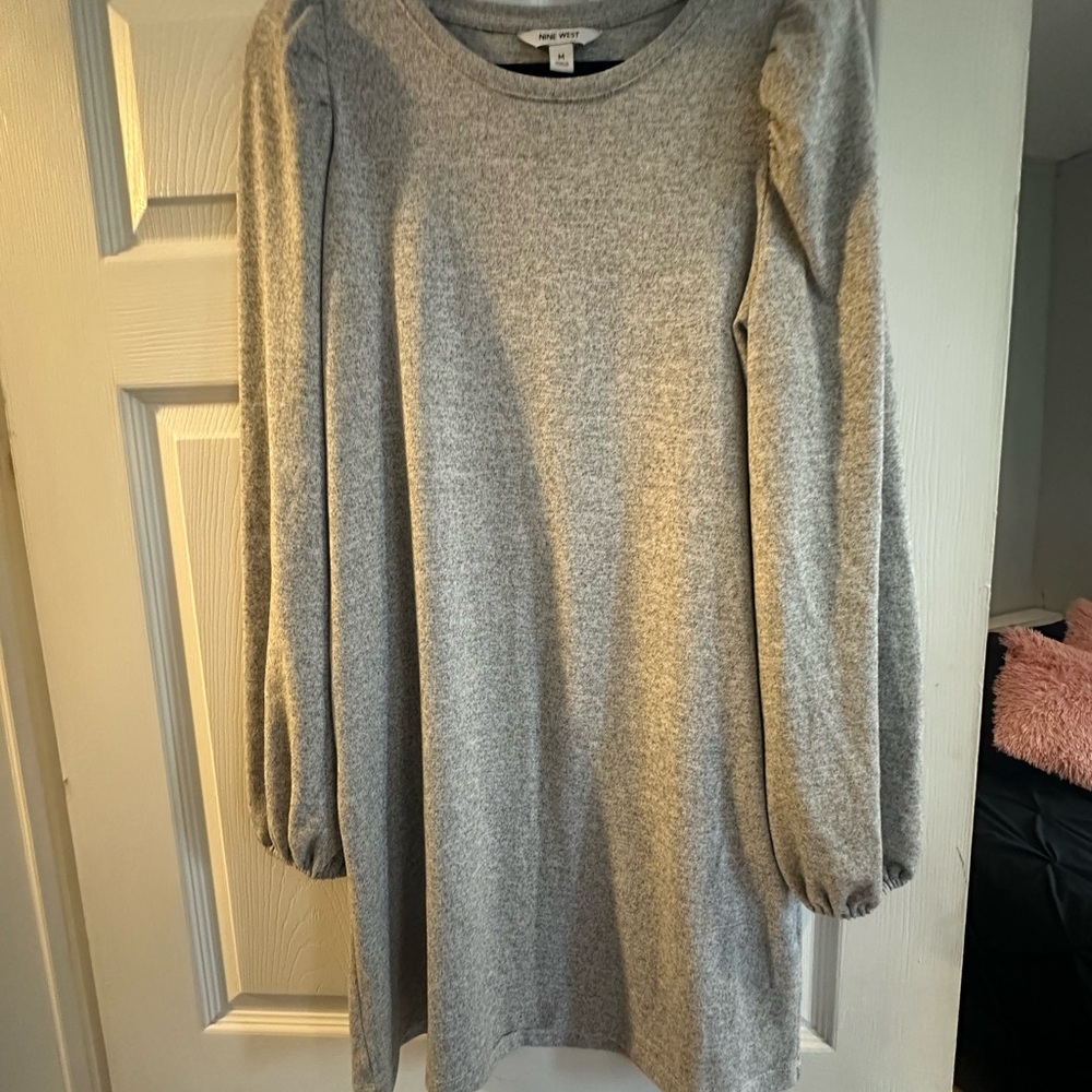Nine West Heather Gray Sweater Dress